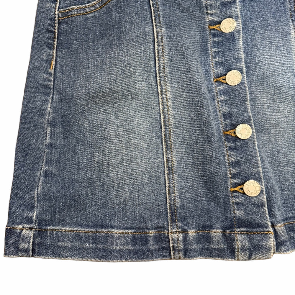 Sneak Peek Blue Denim Buttoned Skirt Size Small - Picture 5 of 14